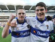 17 March 2008; St Vincent's captain Mossy Quinn, left, and Diarmuid Connolly celebrate after the game. AIB All-Ireland Club Football Final - St Vincent's v Nemo Rangers, Croke Park, Dublin. Picture credit; Brendan Moran / SPORTSFILE