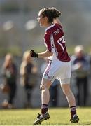 21 March 2015; Mary Fahy, Glenamaddy Community School, celebrates after scoring her first goal against Coláiste Dún Iascaighl. TESCO All Ireland PPS Senior A Final, Coláiste Dún Iascaigh, Tipperary v Glenamaddy Community School, Galway. Kinnitty, Co. Offaly. Picture credit: Matt Browne / SPORTSFILE