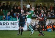 21 March 2015; Graham Kelly, Bray Wanderers, in action against Roberto Lopes, Bohemians. SSE Airtricity League Premier Division, Bray Wanderers v Bohemians, Carlisle Grounds, Bray, Co. Wicklow. Picture credit: Cody Glenn / SPORTSFILE