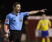 18 March 2008; Referee Damian Hancock, Setanta Cup Group 1, Cliftonville v Dungannon Swifts, Solitude, Belfast, Co. Antrim. Picture credit: Oliver McVeigh / SPORTSFILE