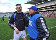 17 March 2008; St Vincent's manager Mickey Whelan, right, with Hugh Coghlan after the game. AIB All-Ireland Club Football Final - St Vincent's v Nemo Rangers, Croke Park, Dublin. Picture credit; Brendan Moran / SPORTSFILE
