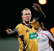 29 February 2008; Referee Andrew Macpherson, Scotland. Magners League, Ulster v Llanelli Scarlets, Ravenhill Park, Belfast, Co. Antrim. Picture credit: Oliver McVeigh / SPORTSFILE