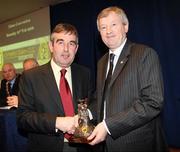 23 February 2008; Ulster Council President, Tom Daly presenting Ard Stiurthuir Paraic Duffy, with a momento of his attendance, during the Ulster Council Convention. Ulster Council Convention, Canal Court Hotel, Newry, Co. Down. Picture credit; Oliver McVeigh / SPORTSFILE