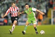 21 March 2008; Danny Murphy, Cork City, in action against Niall McGinn, Derry City. eircom league Premier Division, Cork City v Derry City, Turners Cross, Cork. Picture credit; Brendan Moran / SPORTSFILE