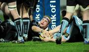 21 March 2008; Jamie Heaslip, Leinster, goes over for the fourth try against, Glasgow Warriors. Magners League, Leinster v Glasgow Warriors, RDS, Ballsbridge, Dublin. Picture credit; Matt Browne / SPORTSFILE
