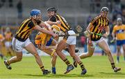 22 March 2015; Aaron Cunningham, Clare, in action against William Phelan, left, Jackie Tyrrell and Joe Lyng, Kilkenny. Allianz Hurling League Division 1A, round 5, Kilkenny v Clare, Nowlan Park, Kilkenny. Picture credit: Ray McManus / SPORTSFILE