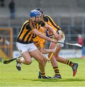 22 March 2015; Aaron Cunningham, Clare, in action against William Phelan and Jackie Tyrrell, Kilkenny. Allianz Hurling League Division 1A, round 5, Kilkenny v Clare, Nowlan Park, Kilkenny. Picture credit: Ray McManus / SPORTSFILE