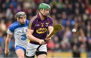 22 March 2015; Matthew O'Hanlon, Wexford, in action against Jake Dillon, Waterford. Allianz Hurling League Division 1B, round 5, Wexford v Waterford, Innovate Wexford Park, Wexford. Picture credit: Matt Browne / SPORTSFILE