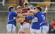 22 March 2015; Sean Denvir, Galway, in action against Robbie Kehoe and John O'Loughlin, Laois. Allianz Football League Division 2, round 3, Galway v Laois, Tuam Stadium, Tuam, Co. Galway. Picture credit: Ray Ryan / SPORTSFILE