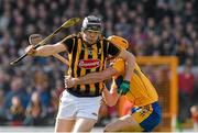22 March 2015; Walter Walsh, Kilkenny, in action against Cian Dillon, Clare. Allianz Hurling League Division 1A, round 5, Kilkenny v Clare, Nowlan Park, Kilkenny. Picture credit: Ray McManus / SPORTSFILE