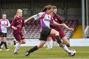 22 March 2015; Carol Breen, Wexford Youths Women's AFC, is tackled by Keara Cormican, Galway WFC. Continental Tyres Women's National League, Galway WFC v Wexford Youths Women's AFC. Eamon Deacy Park, Galway. Picture credit: Ramsey Cardy / SPORTSFILE