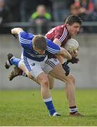 22 March 2015; Damien Comer, Galway, in action against Mark Timmons, Laois. Allianz Football League Division 2, round 3, Galway v Laois, Tuam Stadium, Tuam, Co. Galway. Picture credit: Ray Ryan / SPORTSFILE
