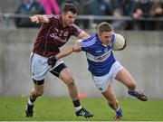 22 March 2015; Ross Munnelly, Laois, in action against Johnny Duane, Galway. Allianz Football League Division 2, round 3, Galway v Laois, Tuam Stadium, Tuam, Co. Galway. Picture credit: Ray Ryan / SPORTSFILE