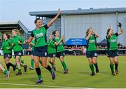 22 March 2015; Ireland's Nicola Evans and her team-mates salute the crowd after the game. World Hockey League 2 Final, Ireland v Canada, National Hockey Stadium, UCD, Belfield, Dublin. Picture credit: Piaras O Midheach / SPORTSFILE