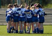 21 March 2015; The DIT team gather together in a huddle. Lynch Cup Ladies Football Final, Dublin Institute of Technology v Dublin City University, Cork IT, Bishopstown, Cork. Picture credit: Diarmuid Greene / SPORTSFILE