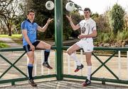 23 March 2015; David Hyland, Kildare, and Davy Byrne, Dublin, pictured at Herbert Park, Dublin, ahead of the EirGrid GAA Football U21 Leinster Final on Wednesday, April 2nd. Herbert Park, Dublin. Picture credit: Pat Murphy / SPORTSFILE