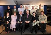 17 March 2008; John Harte, Leitrim, is presented with a GAA President's Award by GAA President Nickey Brennan. GAA President's Awards 2008, Croke Park, Dublin. Picture credit; Ray McManus / SPORTSFILE