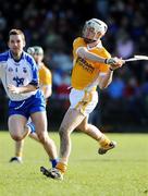 9 March 2008; Liam Watson, Antrim, in action against Ken McGrath, Waterford. Allianz National Hurling League, Division 1A, Round 3, Waterford v Antrim, Fraher Field, Dungarvan, Co. Waterford. Picture credit: Matt Browne / SPORTSFILE