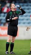 9 March 2008; Referee Sean Whelan takes a drink of water during the game. Allianz National Hurling League, Division 1A, Round 3, Dublin v Cork, Parnell Park. Picture credit: Ray McManus / SPORTSFILE