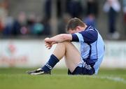 22 March 2008; A dejected Kevin Nolan, Dublin, at the end of the game. Cadbury Leinster U21 Football Championship semi-final, Kildare v Dublin, St Conleth's Park, Newbridge, Co. Kildare. Picture credit; Paul Mohan / SPORTSFILE