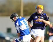 23 March 2008; James Walsh, Laois, in action against James Woodlock, Tipperary. Allianz National Hurling League, Division 1A, Round 5, Tipperary v Laois, Leahy Park, Cashel, Co. Tipperary. Picture credit; David Maher / SPORTSFILE