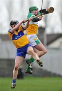 23 March 2008; Niall Gilligan, Clare, in action against Joe Bergin, Offaly. Allianz National Hurling League, Division 1A, Round 5, Offaly v Clare, O'Connor Park, Tullamore, Co. Offaly. Picture credit; Brian Lawless / SPORTSFILE