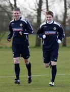 24 March 2008; Northern Ireland's Stephen Craigan and Steve Davis during squad training. Northern Ireland squad training, Greenmount College, Co. Antrim. Picture credit; Oliver McVeigh / SPORTSFILE