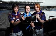25 March 2008; University of Limerick's Denise McQuinn, left, University of Limerick's Orla Shorten, right, and University of Ulster's Sonya McGaw pictured ahead of the O'Connor Cup Ladies Football Semi-Finals and Finals at NUI Galway this weekend. UL will attempt to record their third consecutive win in the premier Ladies Football Colleges competition. Croke Park, Dublin. Photo by Sportsfile *** Local Caption ***