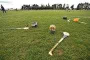 23 March 2008; A general view of hurley's and helmets. Allianz National Hurling League, Division 1A, Round 5, Tipperary v Laois, Leahy Park, Cashel, Co. Tipperary. Picture credit; David Maher / SPORTSFILE