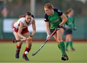 22 March 2015; Kathryn Mullan, Ireland, in action against Kate Gillis, Canada. Ireland v Canada - World Hockey League 2 Final, National Hockey Stadium, UCD, Belfield, Dublin. Picture credit: Brendan Moran / SPORTSFILE