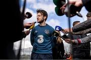 24 March 2015; Republic of Ireland's Harry Arter speaking to members of the media in the Republic of Ireland Mixed Zone. Gannon Park, Malahide, Co. Dublin. Picture credit: David Maher / SPORTSFILE