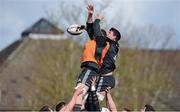 24 March 2015; Munster's Tommy O'Donnell and Paddy Butler contest a lineout during squad training. Munster Rugby Squad Training. University of Limerick, Limerick. Picture credit: Diarmuid Greene / SPORTSFILE