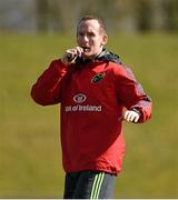 24 March 2015; Munster assistant coach Ian Costello during squad training. Munster Rugby Squad Training. University of Limerick, Limerick. Picture credit: Diarmuid Greene / SPORTSFILE