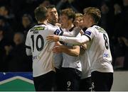 24 March 2015; David McMillan, Dundalk, centre, celebrates with team-mates after scoring his side's first goal. SSE Airtricity League, Premier Division, Bohemians v Dundalk. Dalymount Park, Dublin. Picture credit: Pat Murphy / SPORTSFILE
