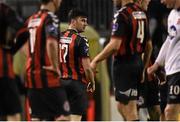 24 March 2015; Bohemians Anto Murphy leaves the field after being sent off. SSE Airtricity League, Premier Division, Bohemians v Dundalk. Dalymount Park, Dublin. Picture credit: Pat Murphy / SPORTSFILE