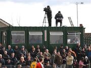 16 March 2008; The Press box and TV gantry at Crossmaglen. Allianz National Football League, Division 2, Round 4, Armagh v Roscommon, St Oliver Plunkett Park, Crossmaglen, Co. Armagh. Picture credit; Oliver McVeigh / SPORTSFILE