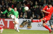 26 March 2008; David Healy, Northern Ireland, in action against Kakha Kaladze, Georgia. International Friendly, Northern Ireland v Georgia, Windsor Park, Belfast, Co. Antrim. Picture credit; Oliver McVeigh / SPORTSFILE