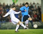 28 March 2008; Seamus Coleman, Sligo Rovers, in action against Timmy Purcell, UCD. eircom League Premier Division, UCD v Sligo Rovers, Belfield Bowl, UCD, Dublin. Picture credit: Brian Lawless / SPORTSFILE *** Local Caption ***