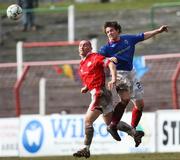 29 March 2008; Barry Johnston, Cliftonville, in action against Jamie Mulgrew, Linfield. JJB Sports Irish Cup semi-final, Cliftonville v Linfield, The Oval, Belfast. Picture credit; Oliver McVeigh / SPORTSFILE