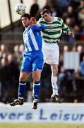 29 March 2008; Stephen Carson, Coleraine, in action against Tony Heagney, Donegal Celtic. JJB Sports Irish Cup semi-final, Coleraine v Donegal Celtic, The Showgrounds, Ballymena. Picture credit; Peter Morrison / SPORTSFILE