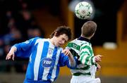 29 March 2008; Howard Beverland, Coleraine, in action against Ciaran Gargan, Donegal Celtic. JJB Sports Irish Cup semi-final, Coleraine v Donegal Celtic, The Showgrounds, Ballymena. Picture credit: Peter Morrison / SPORTSFILE