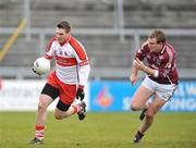 30 March 2008; Mark Lynch, Derry, in action against Barry Cullinane, Galway. Allianz National Football League, Division 1, Round 5, Galway v Derry, Pearse Stadium, Co. Galway. Picture David Maher / SPORTSFILE