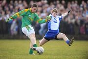 30 March 2008; Cian Ward, Meath, in action against Donal Morgan, Monaghan. Allianz National Football League, Division 2, Round 5, Monaghan v Meath, St. Mary's GFC, Scotstown, Co. Monaghan. Picture credit; Paul Mohan / SPORTSFILE