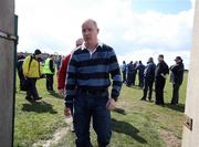 30 March 2008; Referee Derek Fahy, Longford, leaves the field after calling off the match. Allianz National Football League, Division 2, Round 5, Armagh v Dublin, Crossmaglen, Co. Armagh. Picture credit; Oliver McVeigh / SPORTSFILE