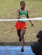 30 March 2008; Ethiopia's Kenenisa Bekele crosses the finish line to win the senior men's race and his 6th world cross country title. 36th IAAF World Cross Country Championships, Holyrood Park, Edinburgh, Scotland. Picture credit: Pat Murphy / SPORTSFILE