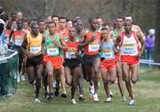 30 March 2008; Eventual winner Kenenisa Bekele, Ethiopia, leads the field during the early stages of the senior men's race. 36th IAAF World Cross Country Championships, Holyrood Park, Edinburgh, Scotland. Picture credit: Pat Murphy / SPORTSFILE