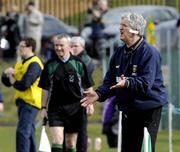 30 March 2008; Donegal manager Brian McIver during the game. Allianz National Football League, Division 1, Round 5, Tyrone v Donegal, Edendork, Co Tyrone. Picture credit; Michael Cullen / SPORTSFILE