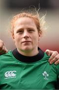 22 March 2015; Fiona Hayes, Ireland. Women's Six Nations Rugby Championship, Scotland v Ireland. Broadwood Stadium, Clyde FC, Glasgow, Scotland. Picture credit: Stephen McCarthy / SPORTSFILE
