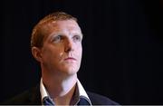 25 March 2015; Henry Shefflin during a press conference where he announced his retirement from inter-county hurling. Set Theatre, The Langton Hotel, Kilkenny. Picture credit: Matt Browne / SPORTSFILE