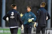 26 March 2015; Republic of Ireland U21 goalkeeping coach Carlo Cudicini with goalkeepers Ian Lawlor, left, and Daniel Rogers before the start of the game. UEFA U21 Championships 2017 Qualifying Round, Group 1, Republic of Ireland v Andorra. RSC, Waterford. Picture credit: Matt Browne / SPORTSFILE